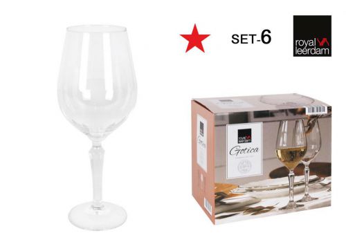 Y Set 6 Copas Vino 50cl Gotica — referência 7610G50S