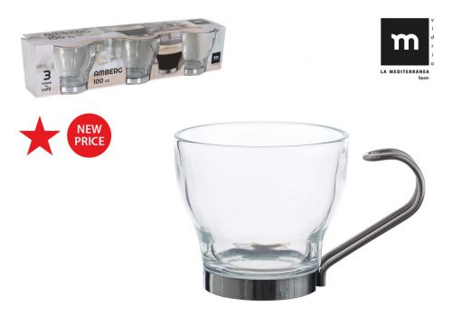 Y > Ek Set 3 Vasos Cafe 100cc Amberg La