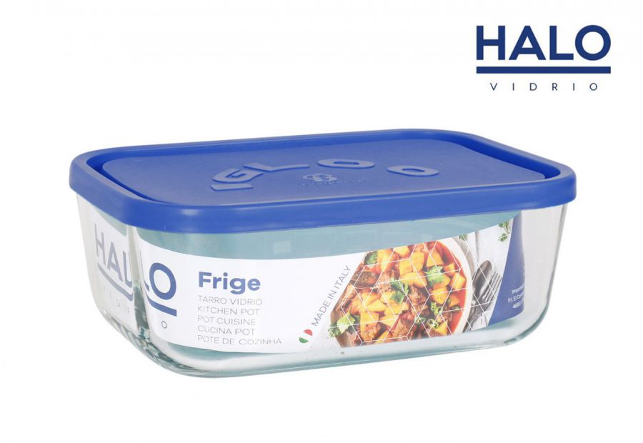 Marmita Retangular Com Tampa Turquesa 19cm Frige — referência FM-14067926