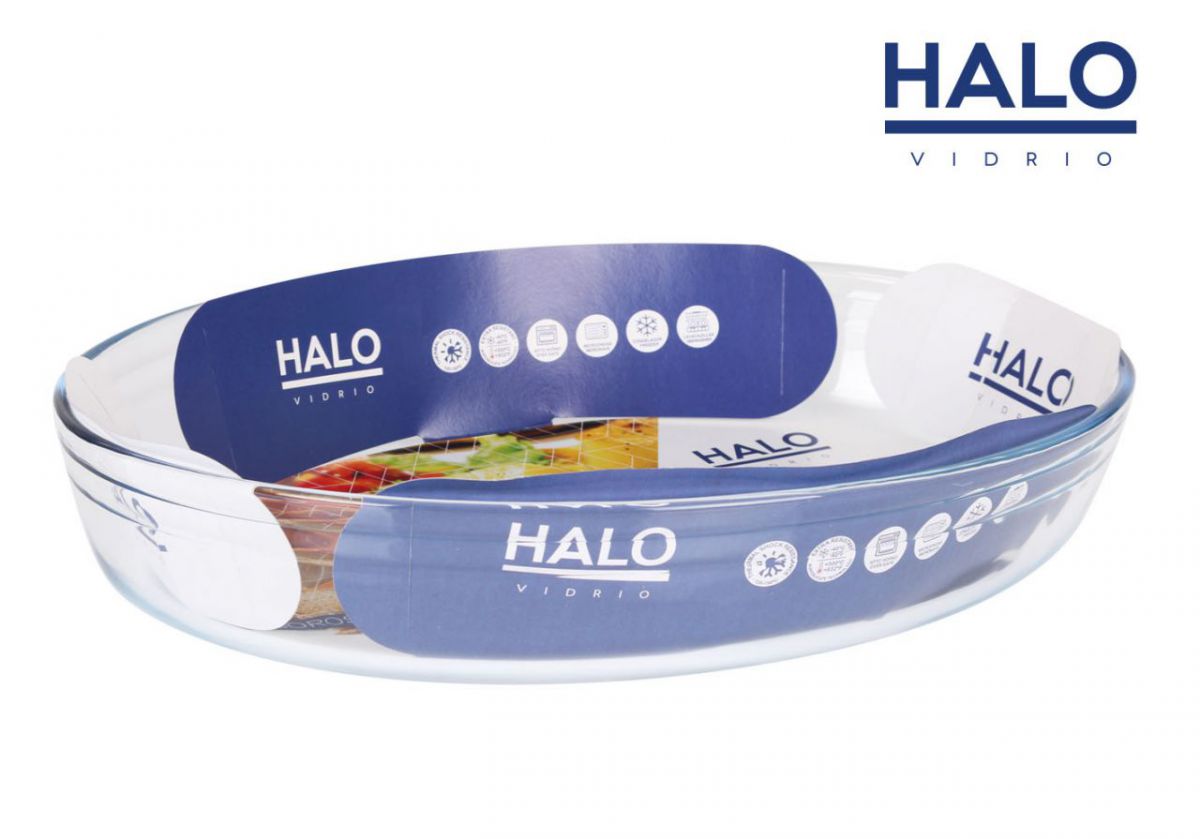 Tigela Oval De Vidro Para Servir 35x24cm 34l H — referência FM-8890362