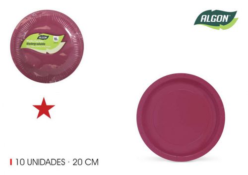 Set10 Placa De Cart+o Borgonha 20cm Algon — referência BA01054075049