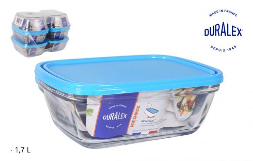 Lancheira Ret. 1.7l Tampa Azul Freshbox — referência TT-5015AF
