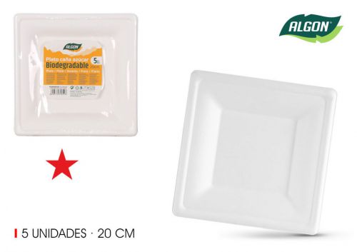 Set5 Placa Quadrada Bio. 20cm Algon