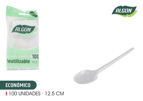 Colher Reutilizável Sobremesa Algon — referência BA01054275168
