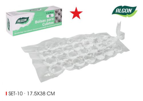 Set10 Sacos De Cubos De Gelo Algon — vista 1