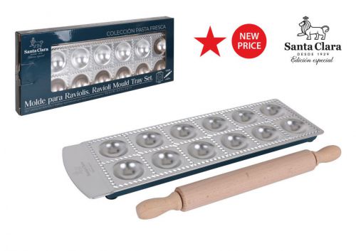 Y Molde Raviolis Redondo Con Rodillo Santa — vista 1