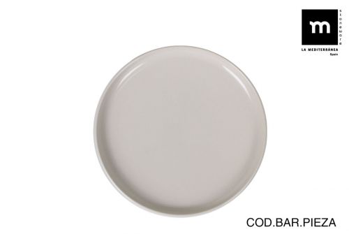Prato Redondo 20cm Nordic Ivory Brilho