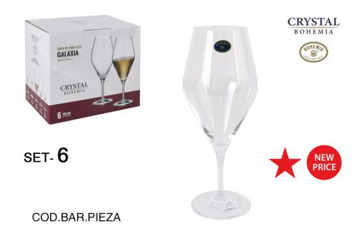 Set 6 Taça De Vinho Bohemia 470cc Galax — vista 1
