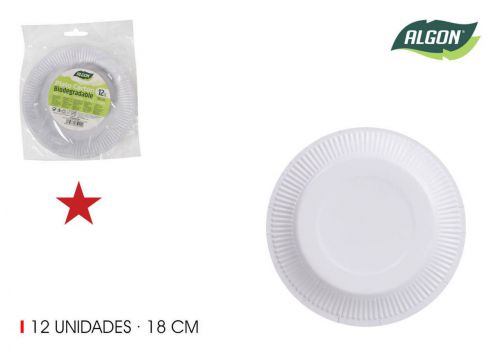 Set12 Placa De Cart+o Redondo 18cm Algon — referência BA01054075022