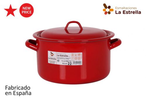 Y Olla Recta C/Tapa 22cm  Rojo — vista 1