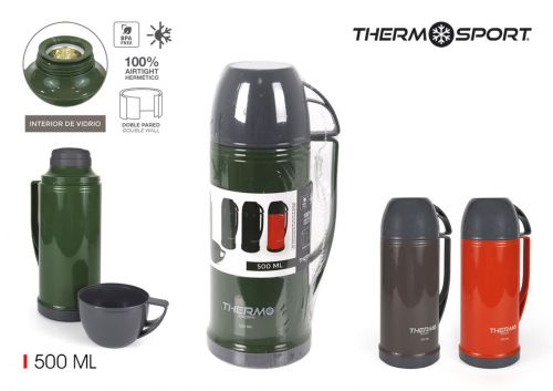 Garrafa Vacuo Plast. C/Copo 050l Thermosport — referência BY01031175871