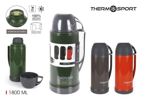 Garrafa Vacuo Plast. C/Copo 180l Thermosport — referência BY01031175873