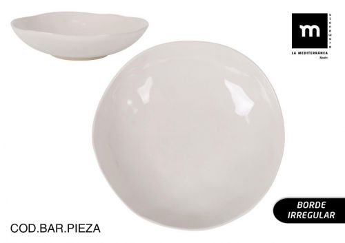> Prato Fundo 21cm Marfim Ib+rica Brilho