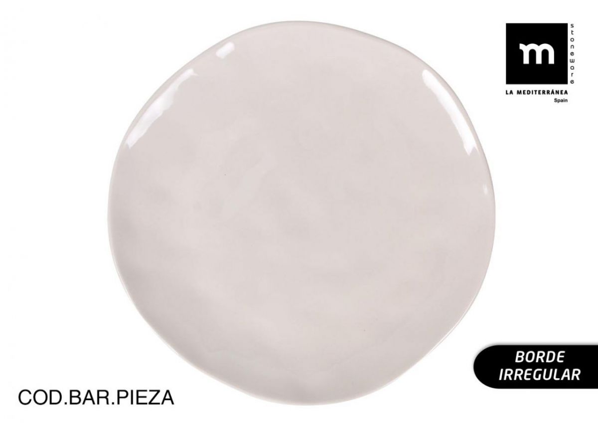 Prato Raso De 26 Cm Marfim Ib+rica Brilhante — referência IVO28100