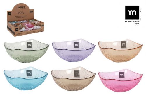 Tigela Vidro  Snacks Cores   14 X 55cm — referência 638C2114