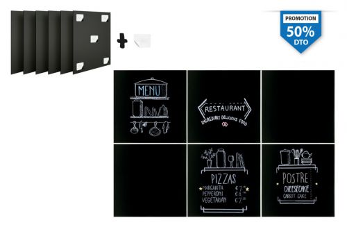 50 Pack 6 Pizarras 40x40cm