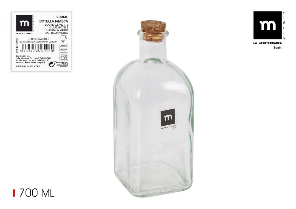 Garrafa Vidro La Mediterranea — referência BE03030476016
