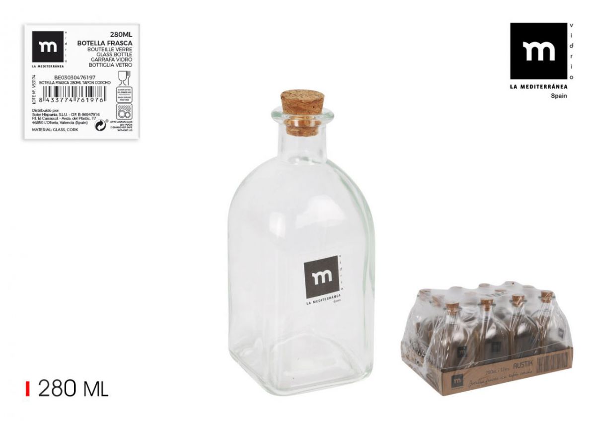 Garrafa Vidro La Mediterranea — referência BE03030476197