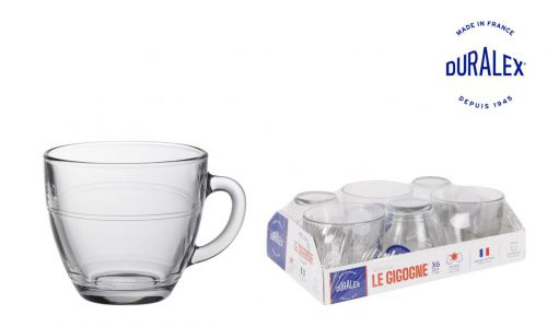 Set 6 Canecas Com Asa Transp. 22cl Gigogne — referência T09-4006ARD
