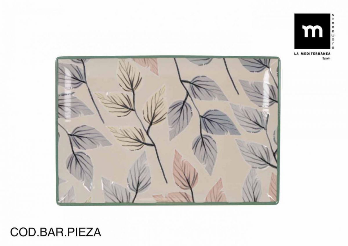Prato Retangular 30x20 Cm Tardor Elite Gloss — referência FM-TAR2500430