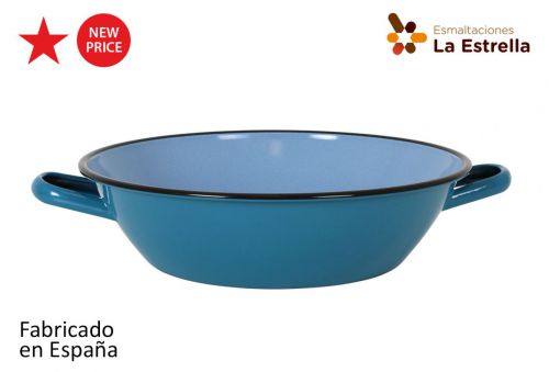 Y Paellera Honda Bordonada 32cm Turquesa — vista 1
