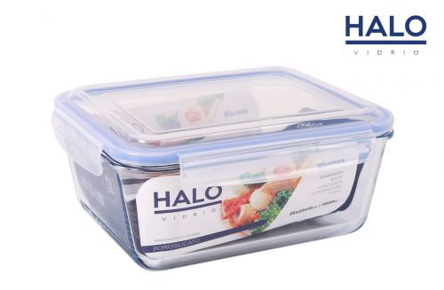 Lancheira Retangular Com Tampa 26x22cm Halo — referência FM-R249333
