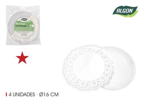 Bandeja De Cartao Com Blonda Algon — vista 1