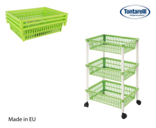 Carrinho Para Legumes Com 3 Cestos 40x62 Mito 3 V