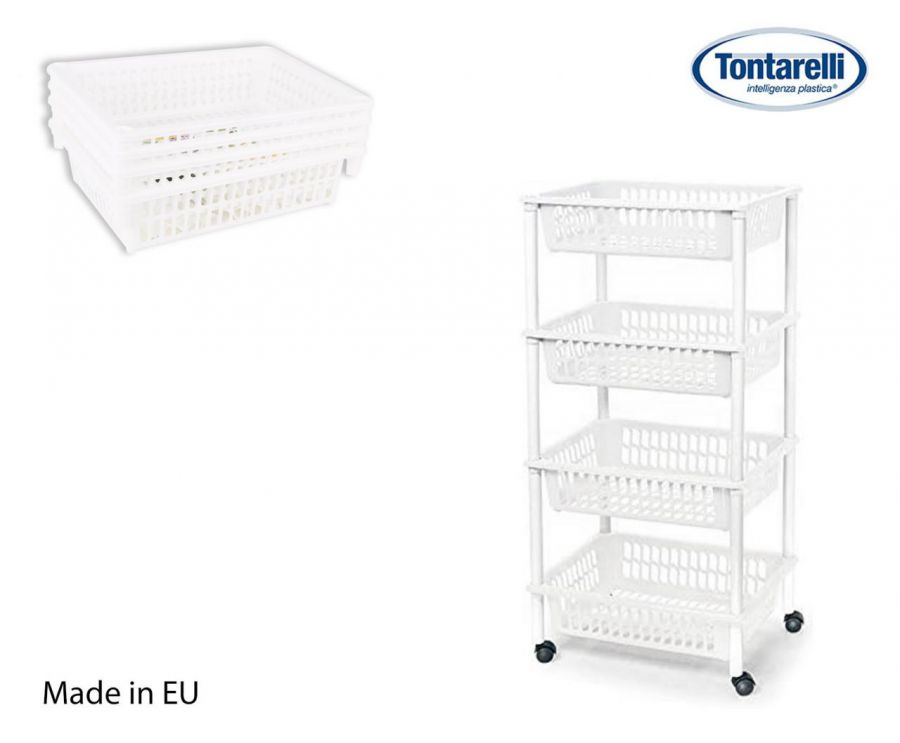Trole 4 Cestas 40x29x85 Mito 4 Branco — referência 8071268C112
