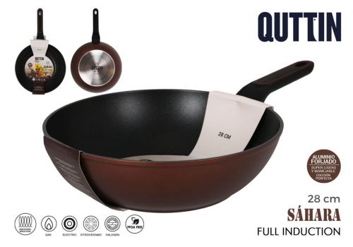 Wok 28cm Alum. Forj. M/Soft Full Sahara Quttin — vista 1