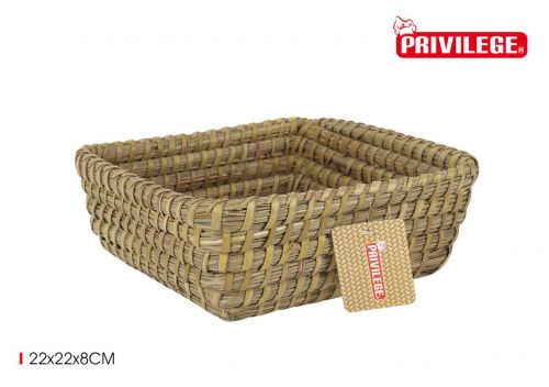 Prb Cesta Conica Mimbre Cuadrada 22x22x8cm — vista 1