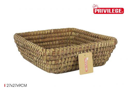 Cesta Conica Mimbre Cuadrada  27x27x9cm Korne