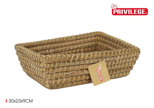 Cesta Conica Mimbre Rect  30x23x9cm Korne — vista 1