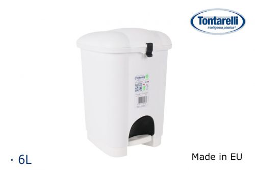 Pedal Bin Poeira 6l Branco Carolina — vista 1