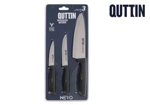 96set 3 Pzs Chef Mult. Faca E Descascador Nero — referência QT-709619