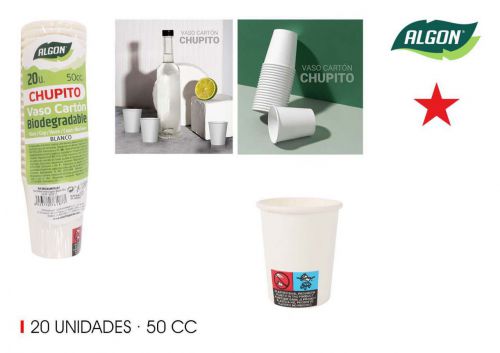 Copo De Cart+o Branco Algon