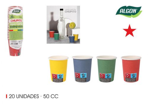 Copo De Cart+o Branco Cores Algon — referência BA01054076191