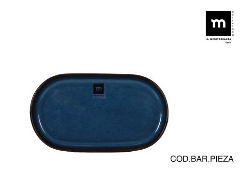 Bandeja Oval 20x11cm Chester Blue — referência 720B101