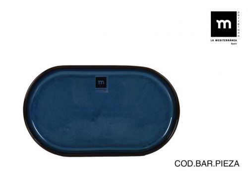 Bandeja Oval 25.3x13.5cm Chester Blue — referência 720B102