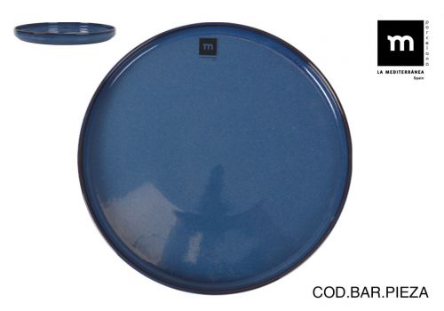 Bandeja Redonda 27x2.5cm Chester Blue — referência 720B105