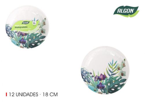 Piatto Rotonda Del Cartone 18 Cm Algon — referência BA01054076222
