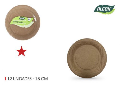 Set12 Placa De Cartao Redondo 18cm Algon — referência BA01054076364
