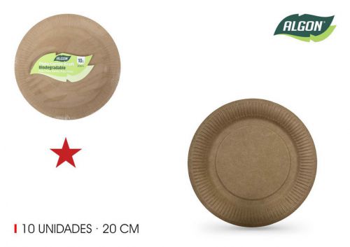 Set10 Placa De Cartao Redondo 20cm Algon