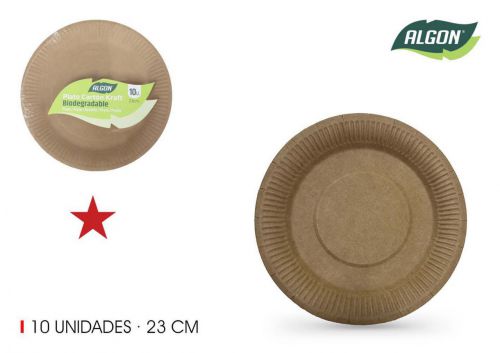Set10 Placa De Cartao Redondo 23cm Algon — vista 1