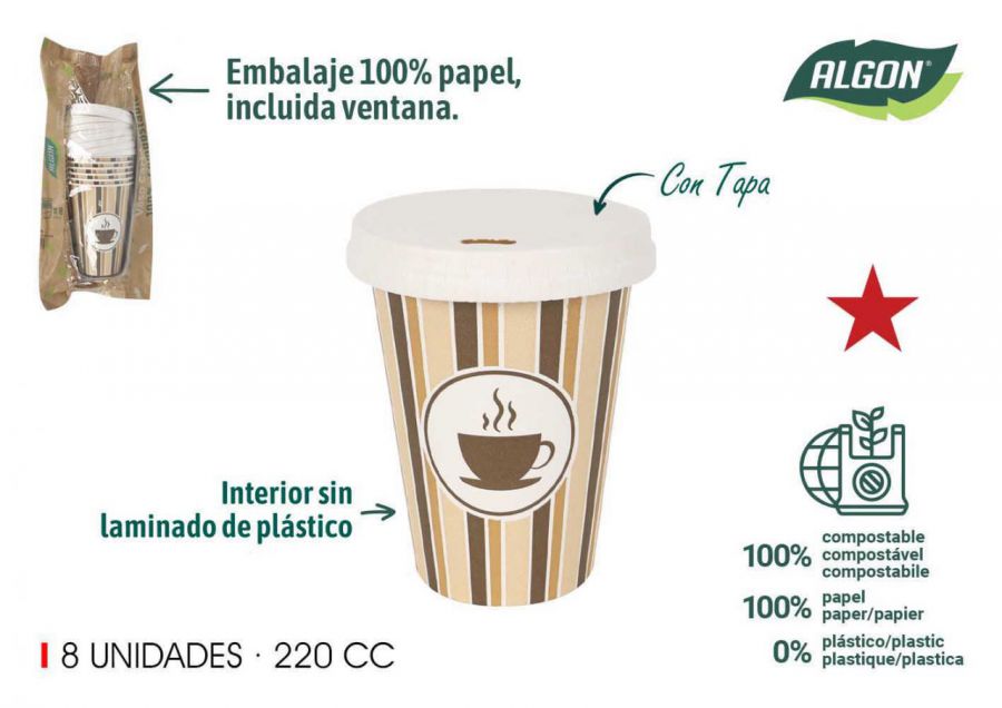 Copo De Cafe De Papelao Algon — referência BA01054076882