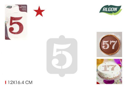Modelo De Bolo De Aniversario N5 Algon — referência BA01029976113