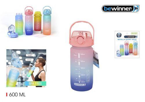 Garrafa De Agua Desportiva Multicolorida Bewinner — referência BY01010276315