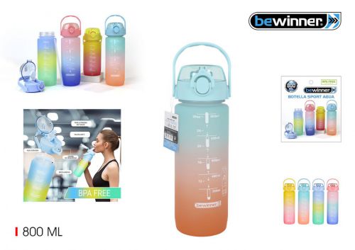 Garrafa De Agua Desportiva Multicolorida Bewinner — vista 1