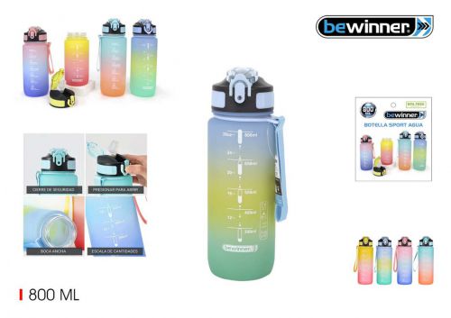 Garrafa De Agua Desportiva Multicolorida Bewinner — vista 1