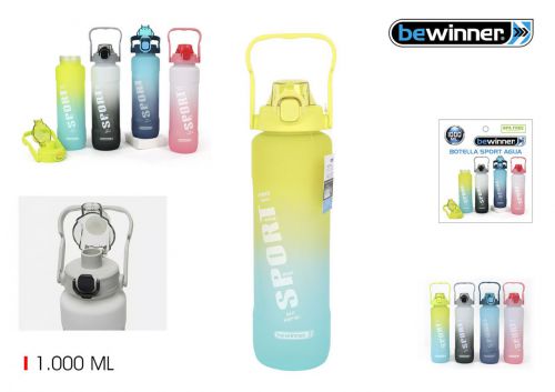 Garrafa De Agua Desportiva Multicolorida Bewinner — referência BY01010276319